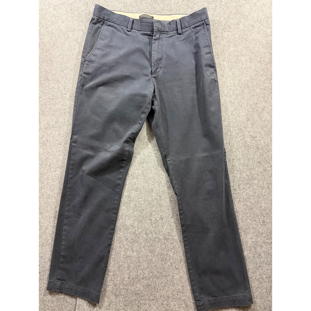 Banana Republic Aiden Chino Mens 33x32 Navy Blue Slim Fit 100% Cotton Pants